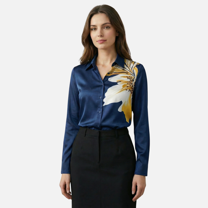 Slim Fit Blouse with Long Sleeves for Women