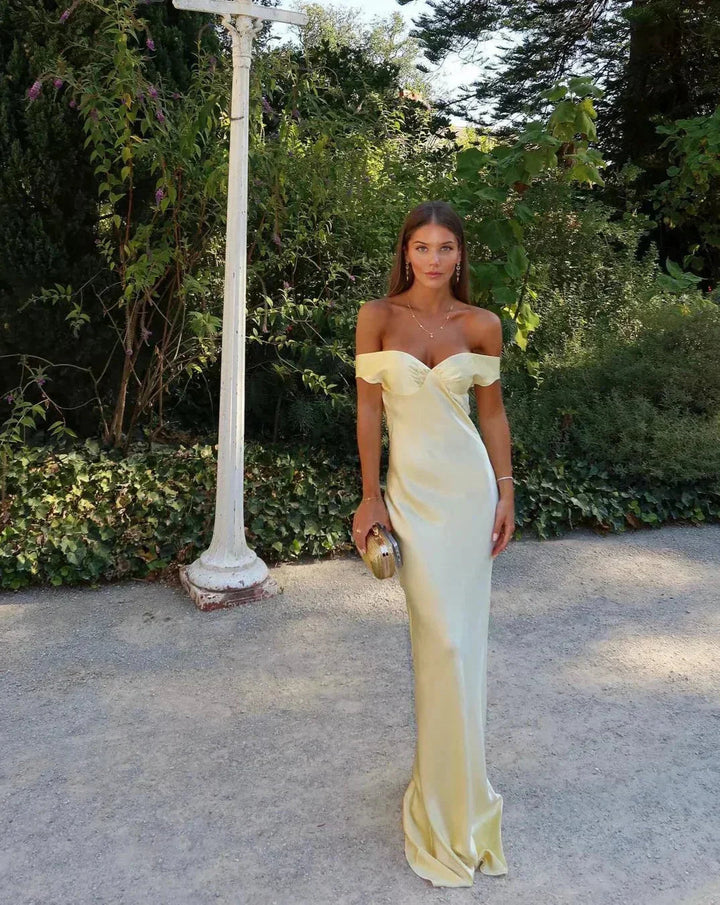 Slim_Fit_Yellow_Satin_Maxi_Dress_Off_Shoulder_Evening_for_Women_copy_2