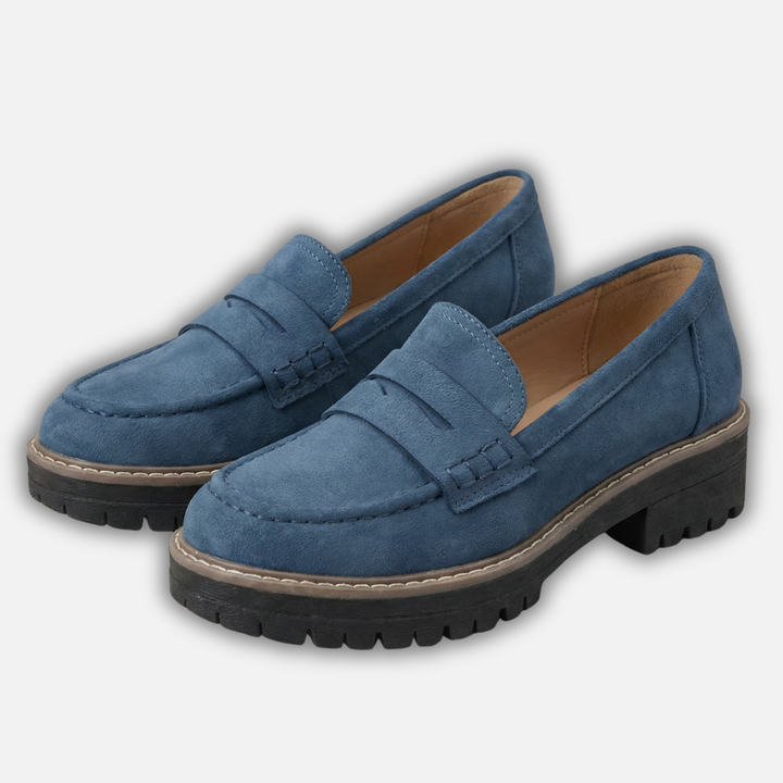 Modern Slip-On Loafer with Low Block Heel for Women