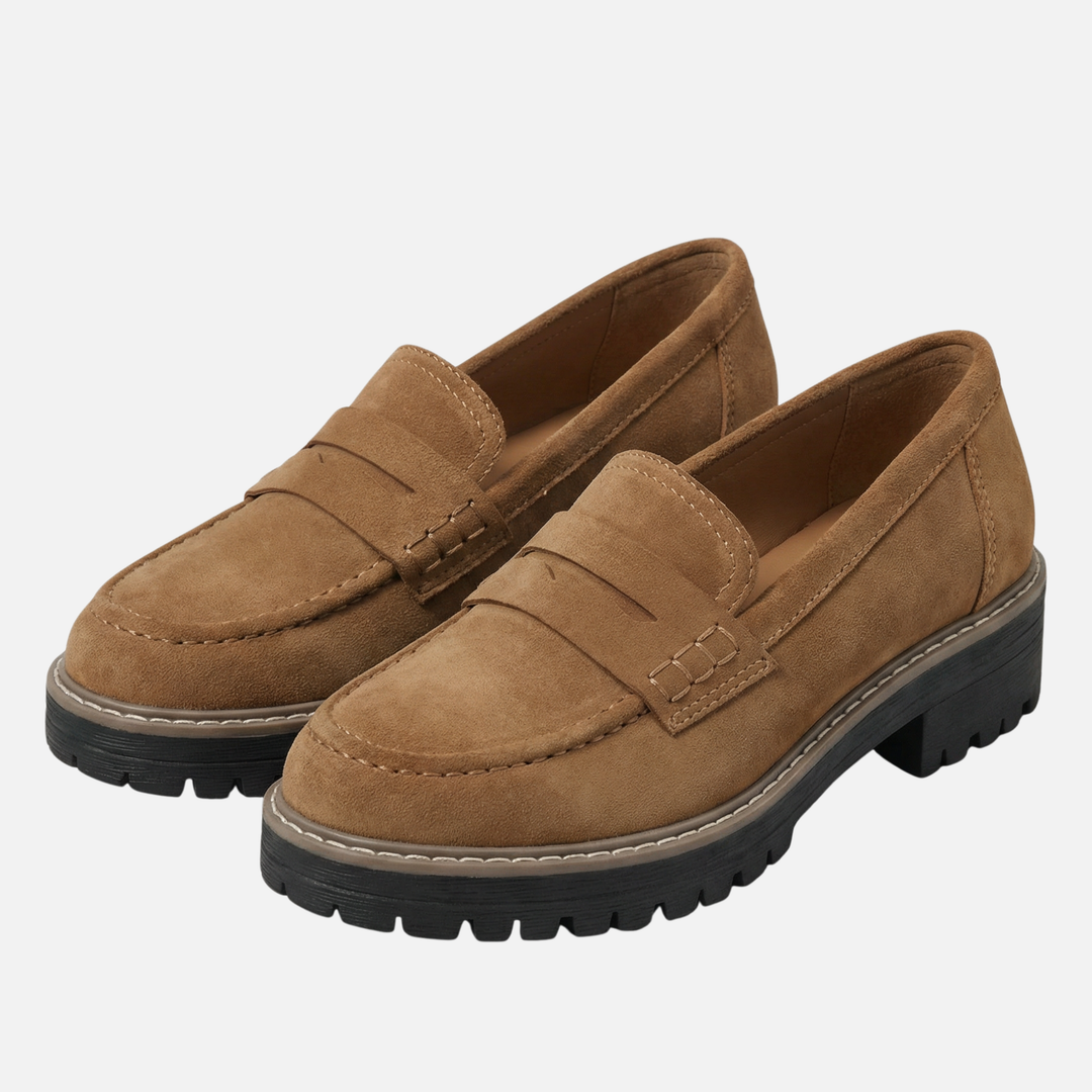 Modern Slip-On Loafer with Low Block Heel for Women