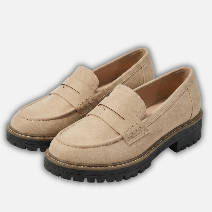 Modern Slip-On Loafer with Low Block Heel for Women