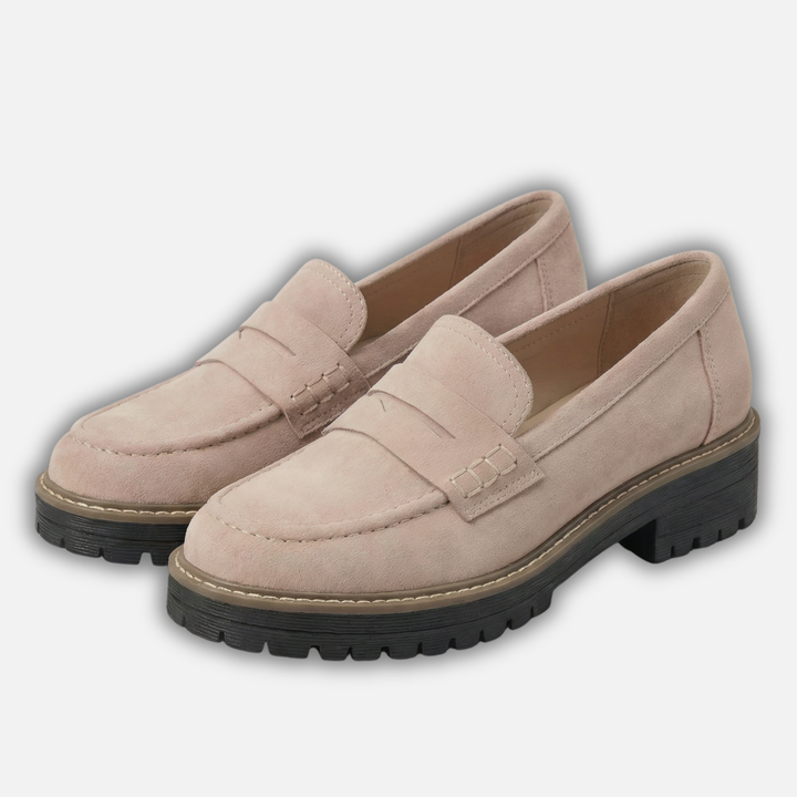 Modern Slip-On Loafer with Low Block Heel for Women