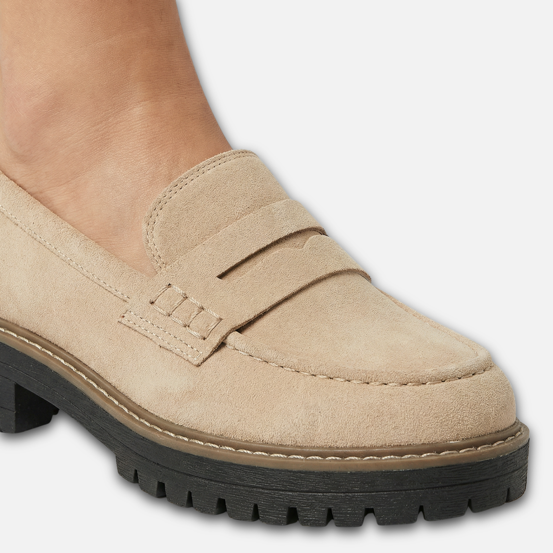Modern Slip-On Loafer with Low Block Heel for Women