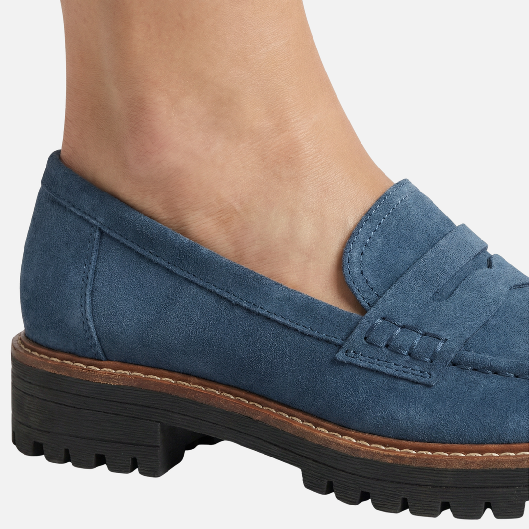 Modern Slip-On Loafer with Low Block Heel for Women