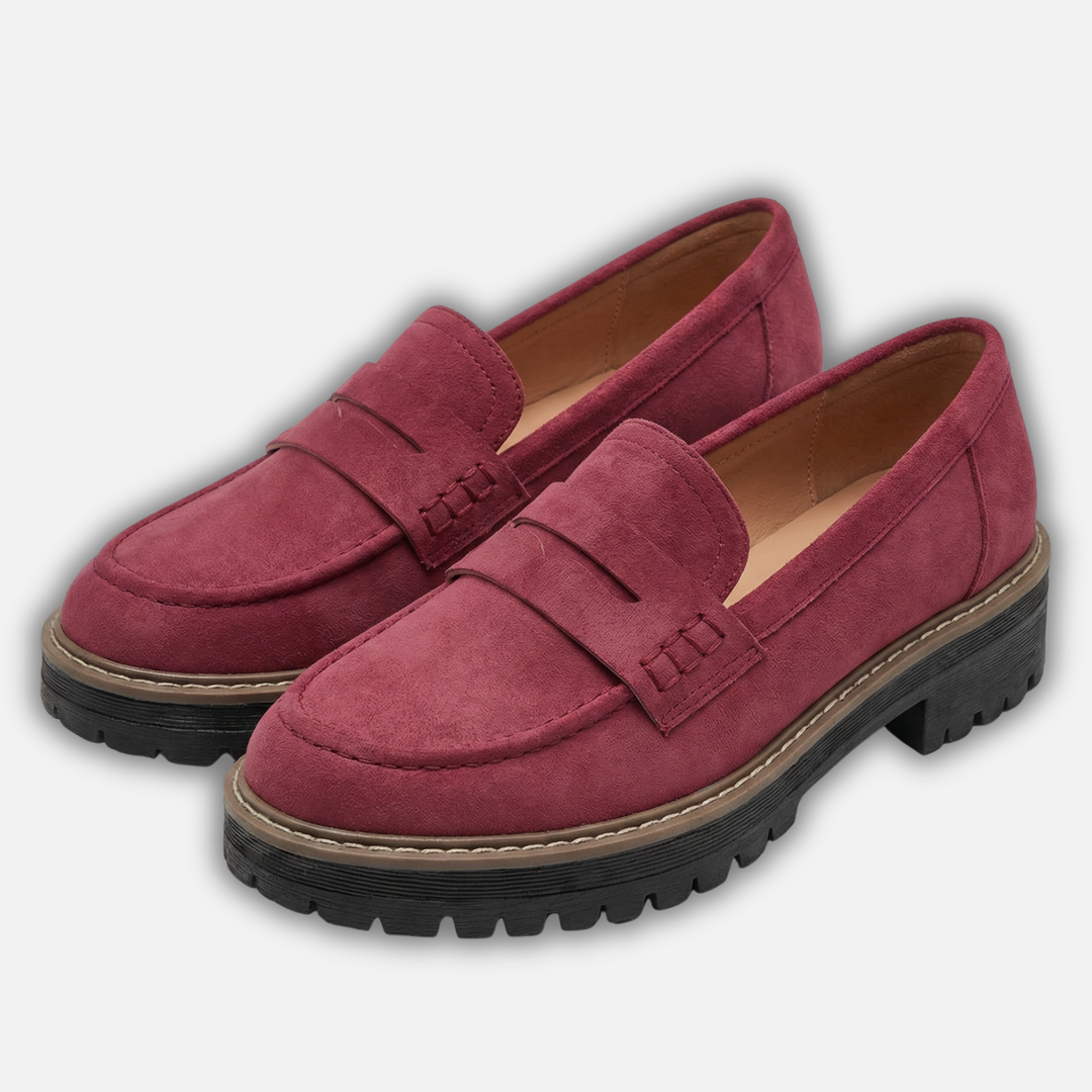 Modern Slip-On Loafer with Low Block Heel for Women