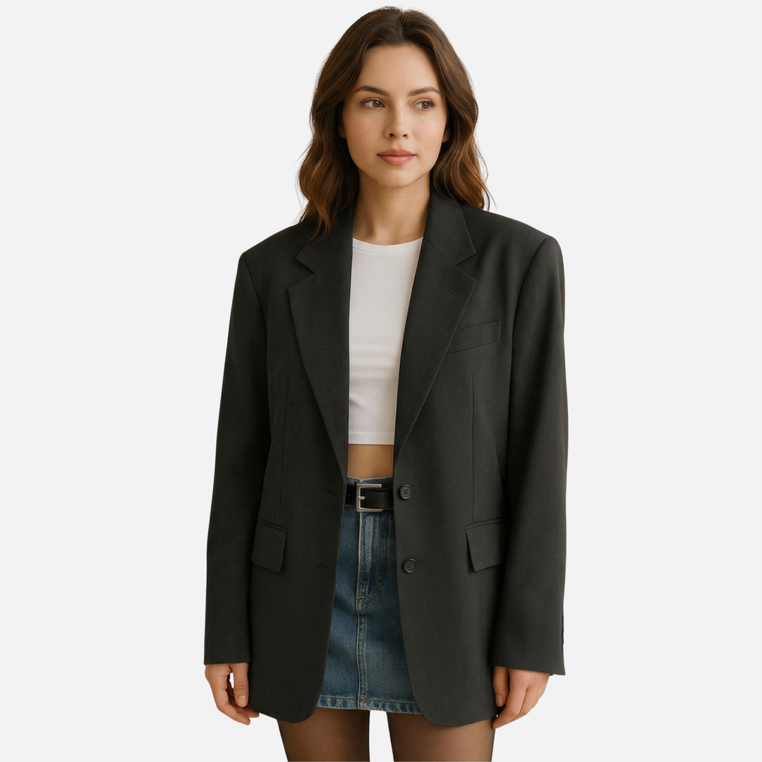 Casual Tailored Blazer Relazed Fit – Two-Button Front for Women