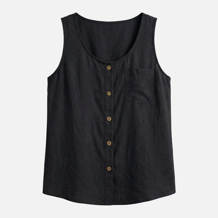 Soft Cotton Sleeveless Blouse Loose Fit for Women