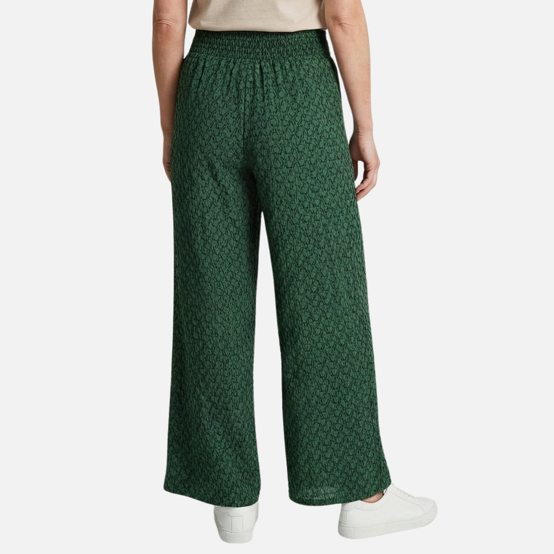 Soft Knit Wide Leg Abstract Print Pants for Women