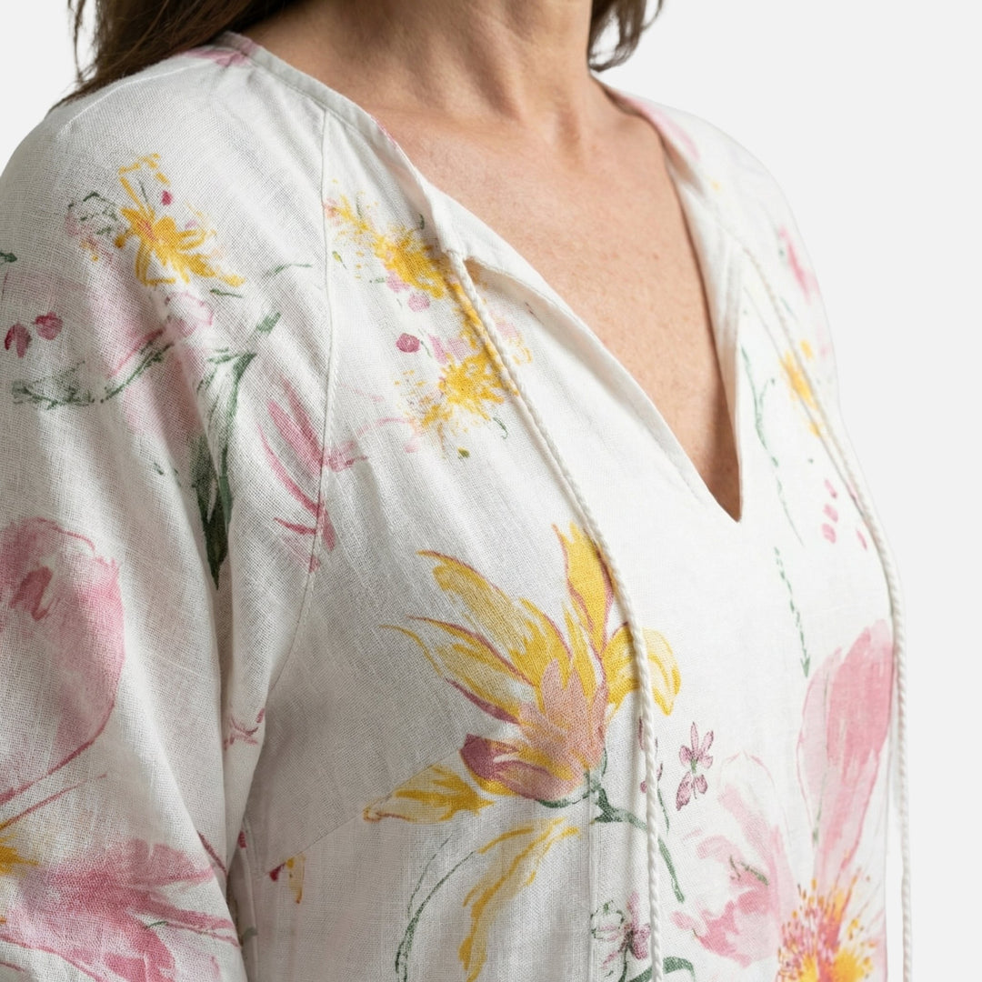 Soft Viscose Blend Midi Dress with V-neck for Women