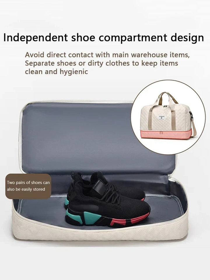 Spacious Water-Repellent Travel Bag – With Shoe Compartment and Wet Compartment 3
