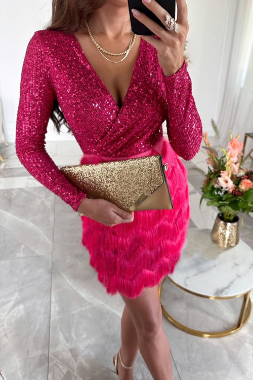 Sparkly_Sequin_Mini_Dress_with_Layered_Fringe_for_Women_2