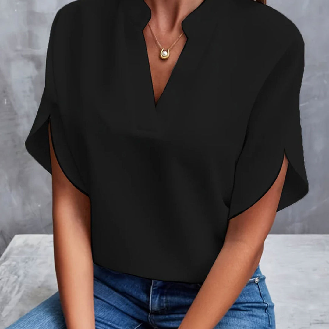Split_Sleeve_Stand_Collar_Blouse_for_Women_14