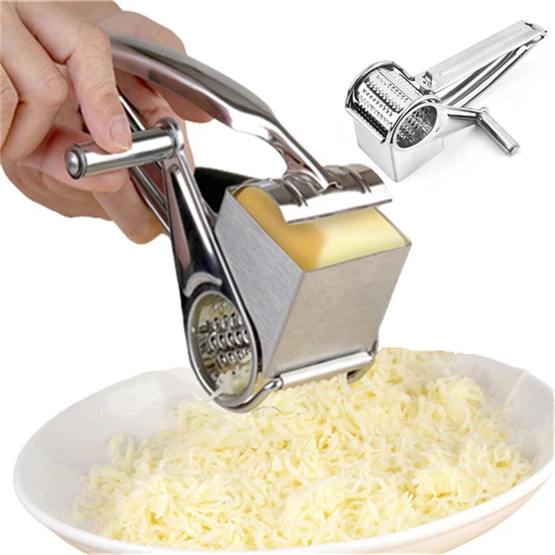 Stainless Steel Practical Rotation Cheese Grater – Made for Fast and Simple Food Preparation 1