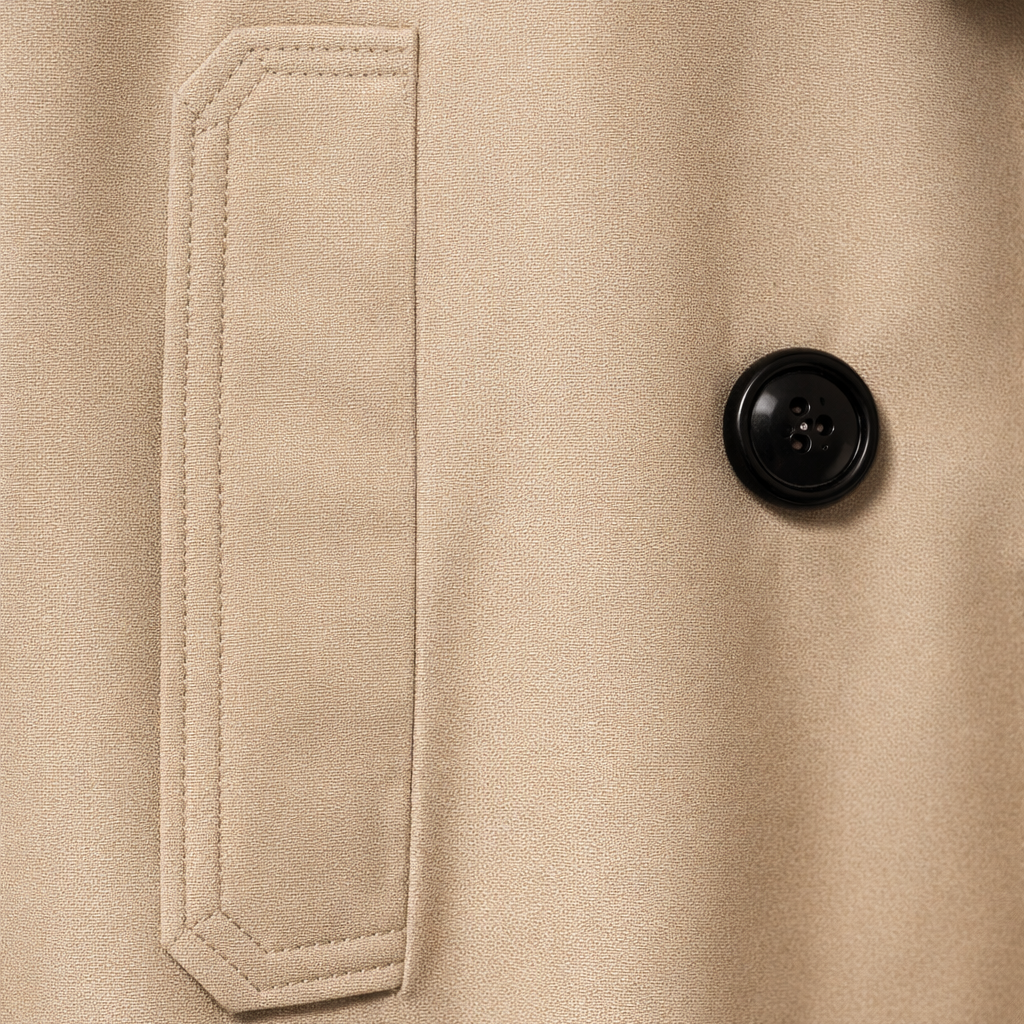 Structured Cropped Coat with Side Pockets for Women