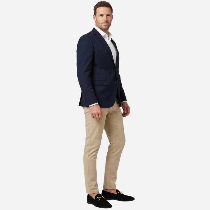 Suede Loafers – Classic Buckle Slippers for Men