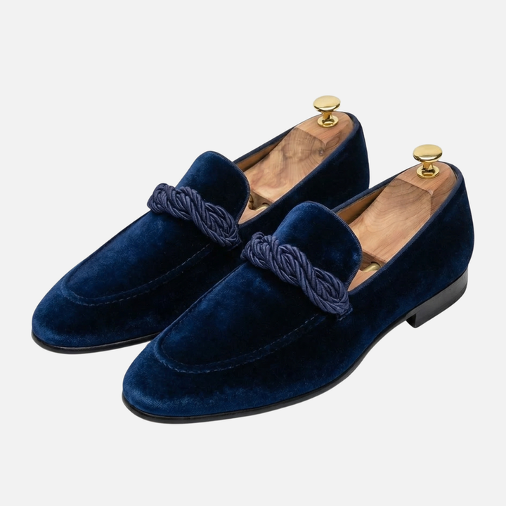 Suede Loafers with Rope Detail for Men