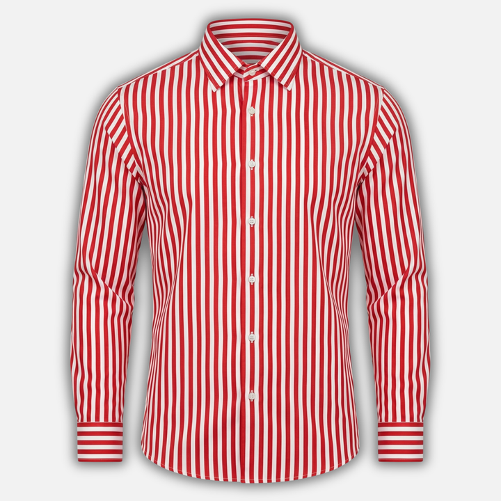 Summer Tailored Fit Striped Button-Down Shirt for Men