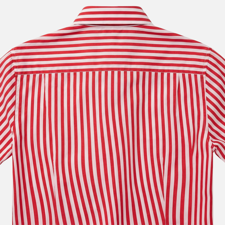 Summer Tailored Fit Striped Button-Down Shirt for Men