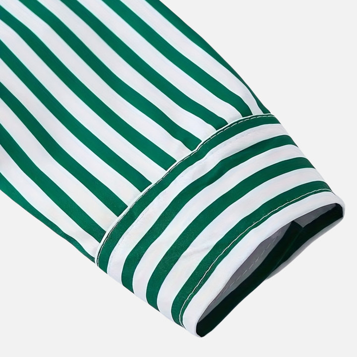 Summer Tailored Fit Striped Button-Down Shirt for Men