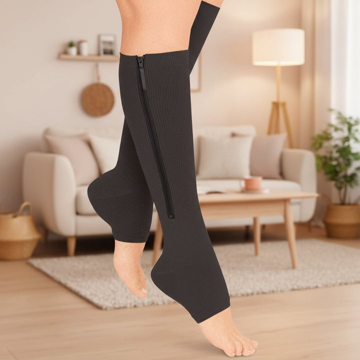 Supportive Compression Stockings – With Zipper 1
