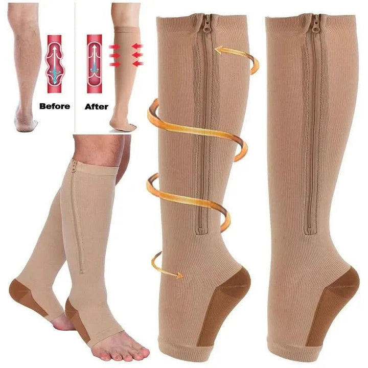 Supportive Compression Stockings – With Zipper 7