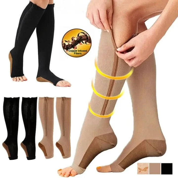 Supportive Compression Stockings – With Zipper 8