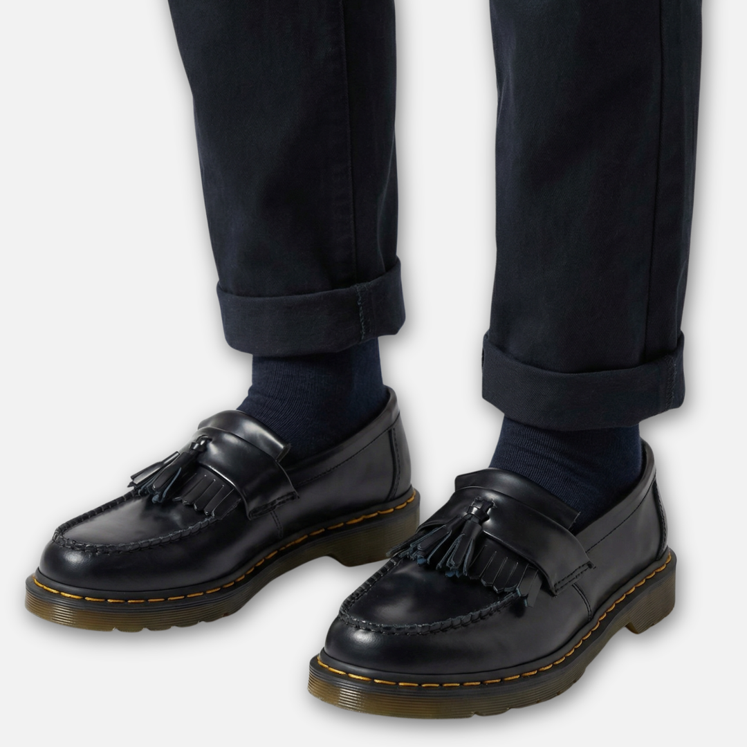 Low-Heel Loafers with Stitched Moc Toe for Men