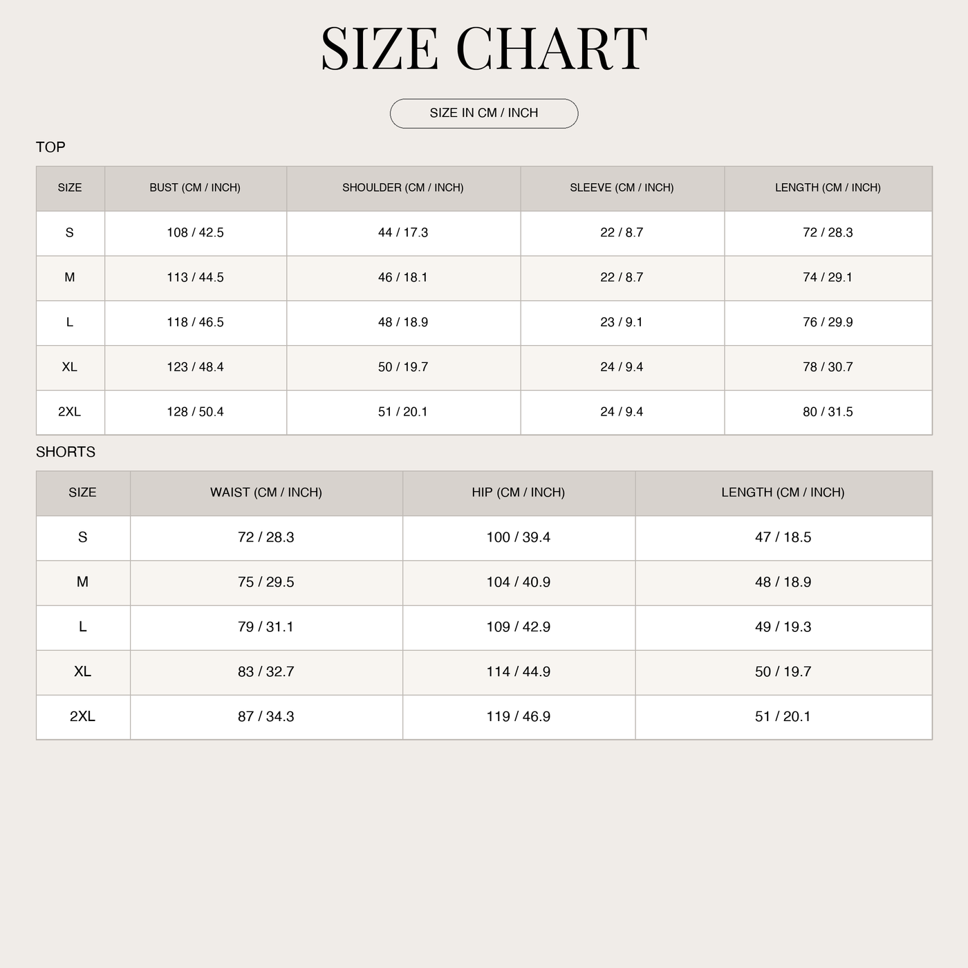 Men's Casual Textured Knit Cruise Set with Drawstring Shorts size chart