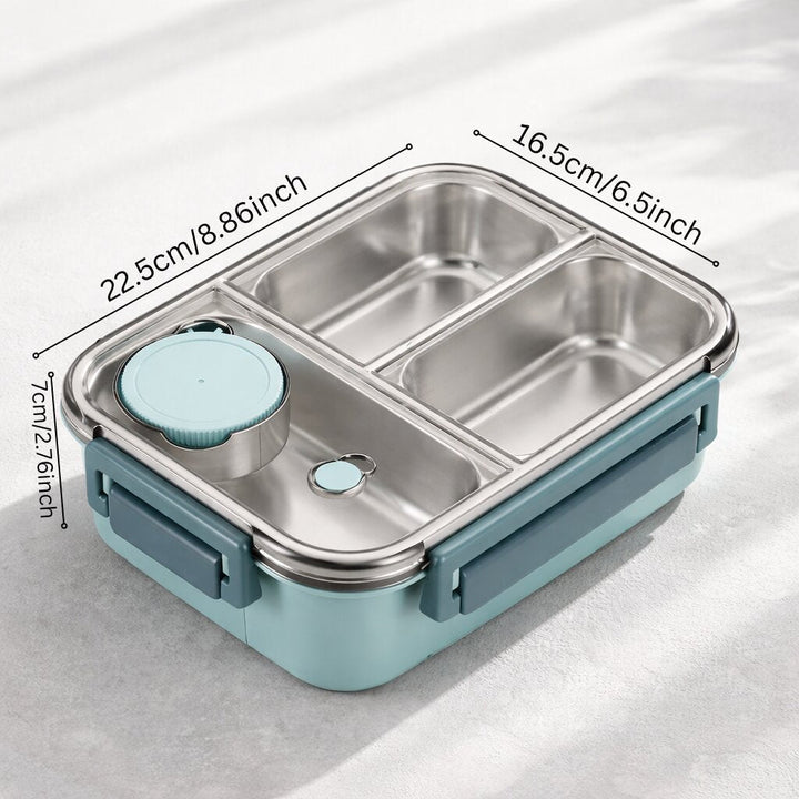 Thermos Lunch Box – 3 Compartments with Leak-Proof Stainless Steel for School 10