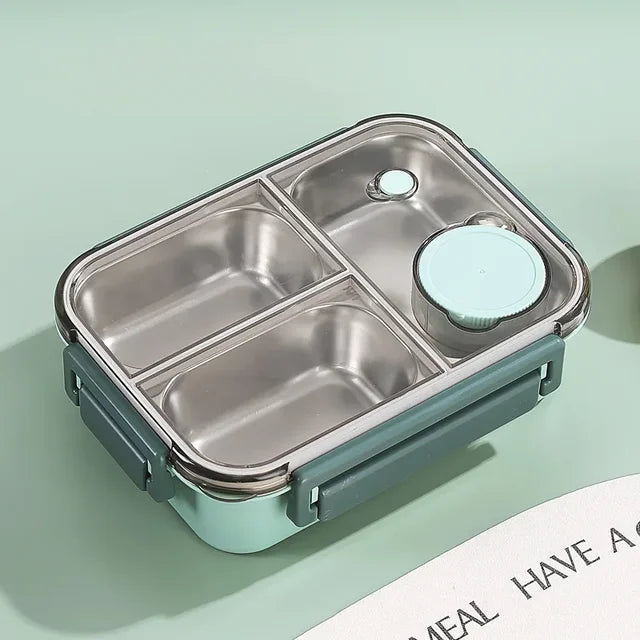 Thermos Lunch Box – 3 Compartments with Leak-Proof Stainless Steel for School 11