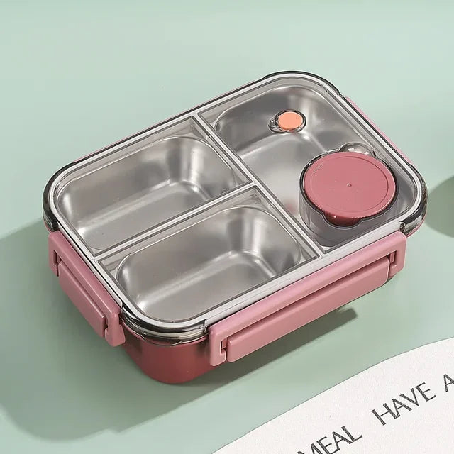 Thermos Lunch Box – 3 Compartments with Leak-Proof Stainless Steel for School 13