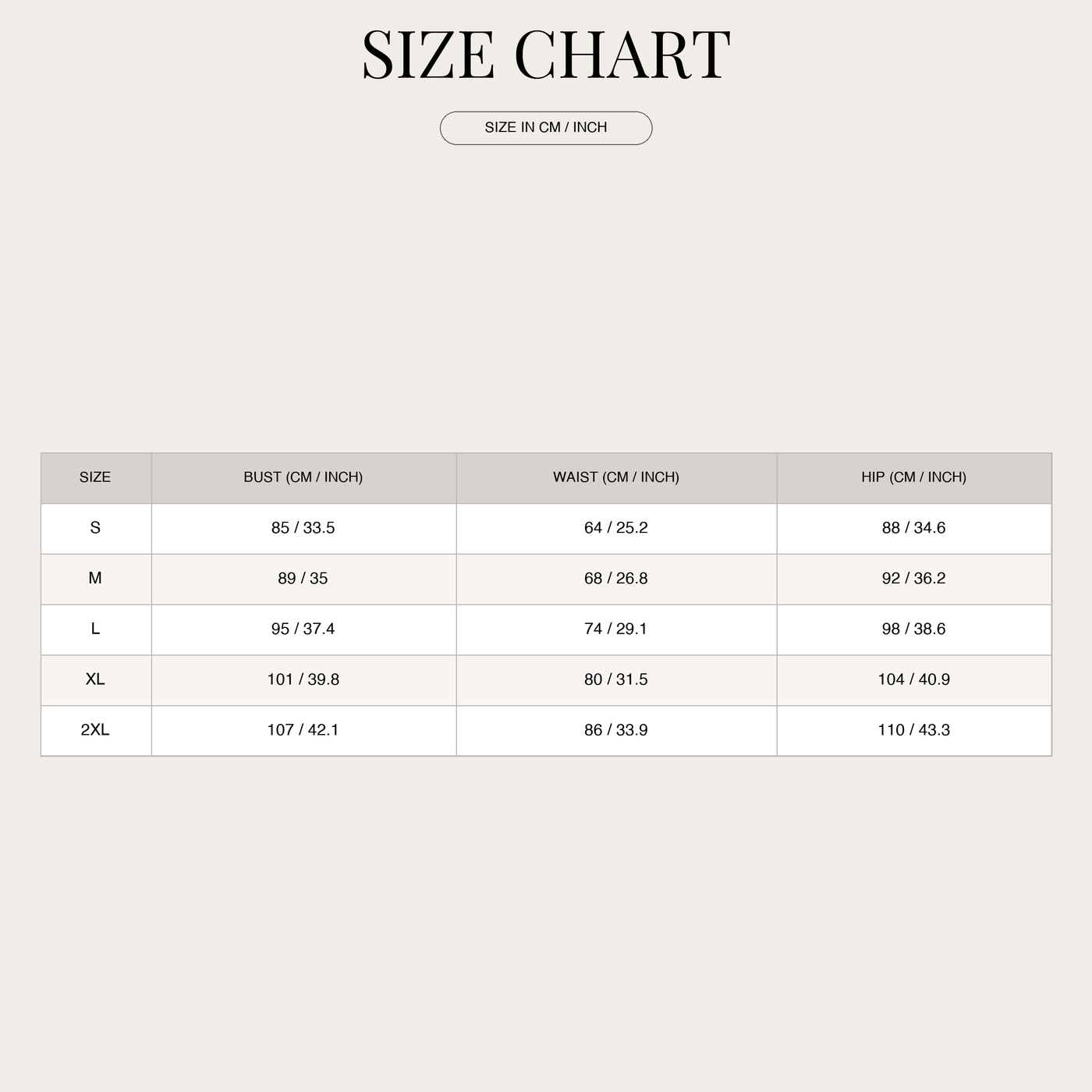 Women's Tankini Set – Tie Halter Neck V-Neck size chart