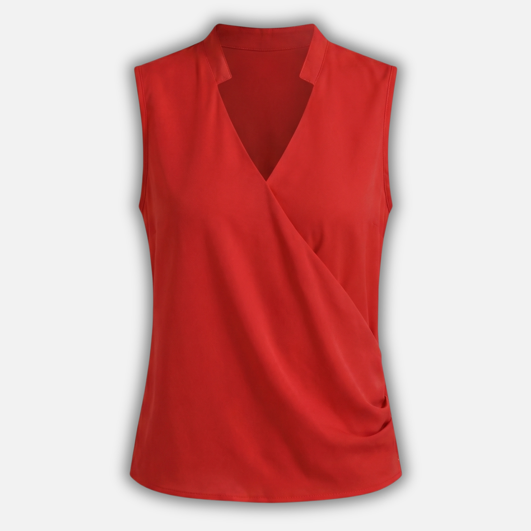 V-Neck Top with Wrap Front for Women