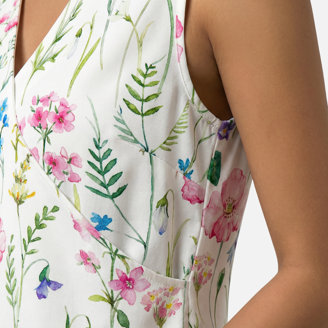 V-Neck Top with Wrap Front for Women