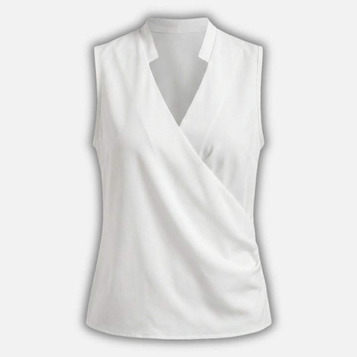 V-Neck Top with Wrap Front for Women
