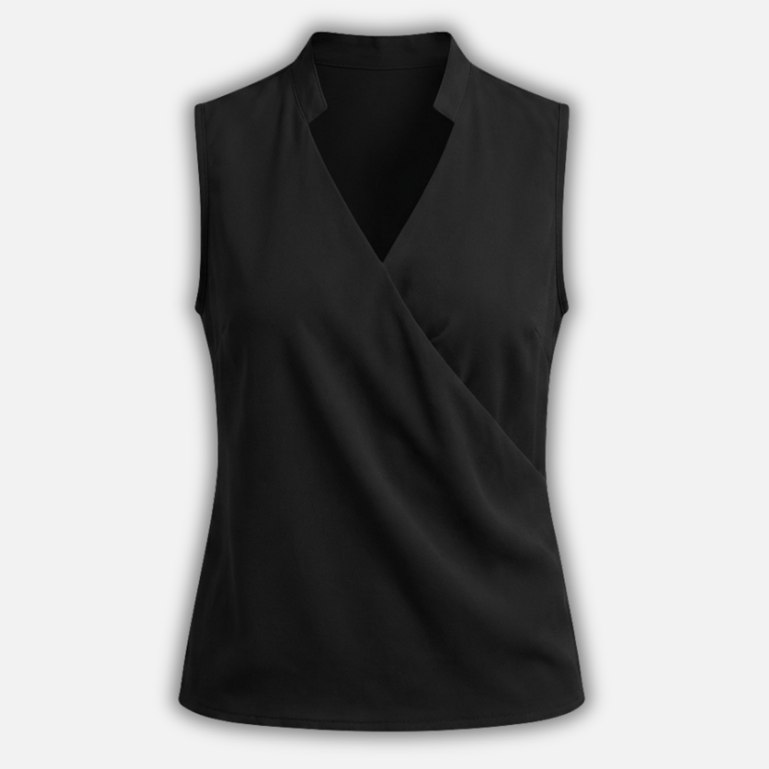 V-Neck Top with Wrap Front for Women
