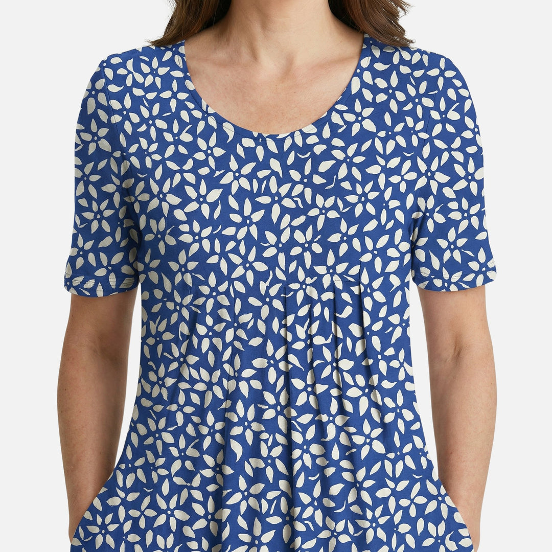 Viscose Mid-Length Dress with Self-Tie Belt for Women