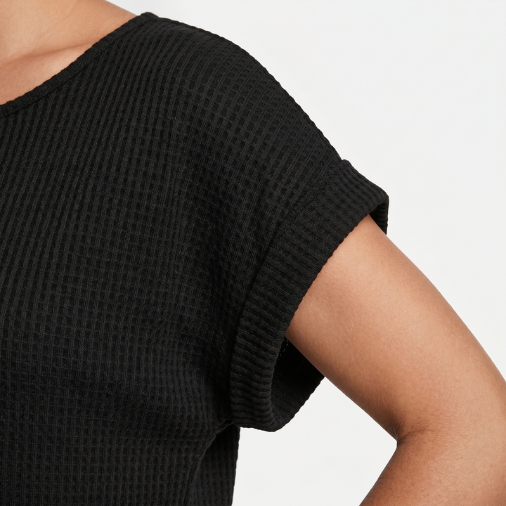Crew_Neck_Waffle_Knit_Top_with_Relaxed_Fit_for_Women_8