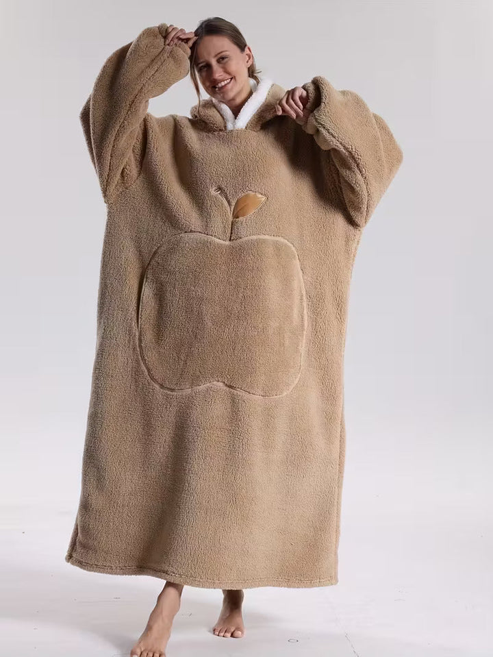 Warming Wearable Blanket Pullover – Cozy with Hood and Sleeves 11