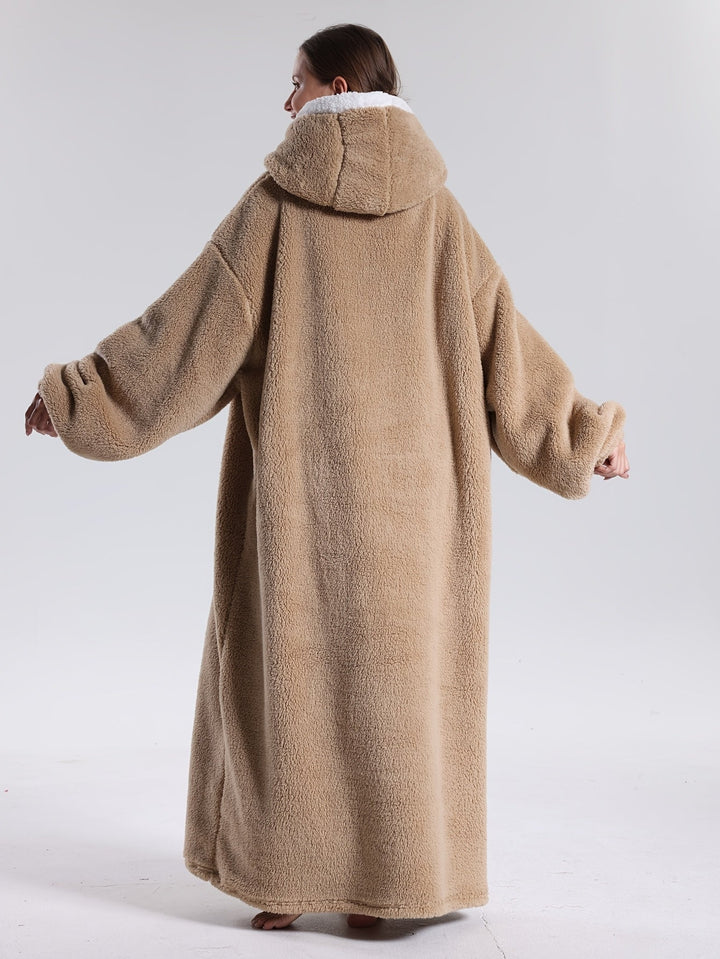 Warming Wearable Blanket Pullover – Cozy with Hood and Sleeves 12
