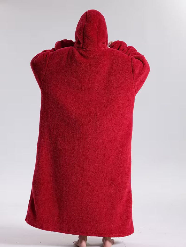 Warming Wearable Blanket Pullover – Cozy with Hood and Sleeves 14