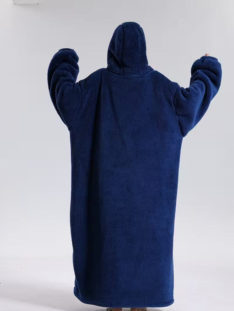 Warming Wearable Blanket Pullover – Cozy with Hood and Sleeves 16