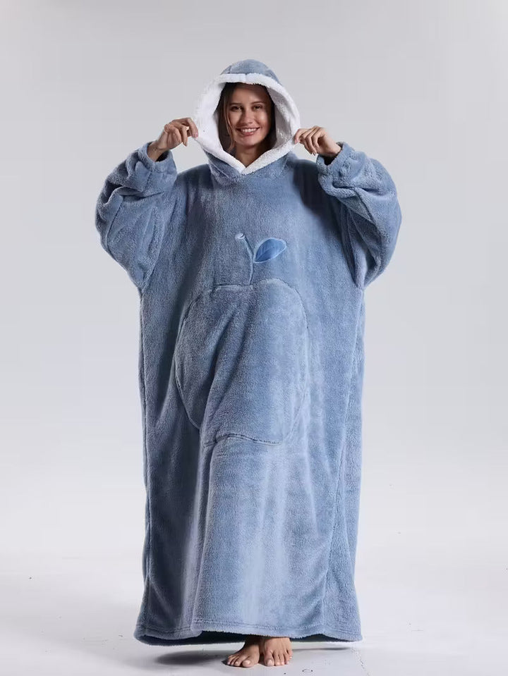 Warming Wearable Blanket Pullover – Cozy with Hood and Sleeves 3