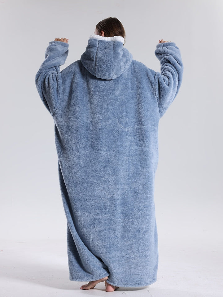 Warming Wearable Blanket Pullover – Cozy with Hood and Sleeves 4
