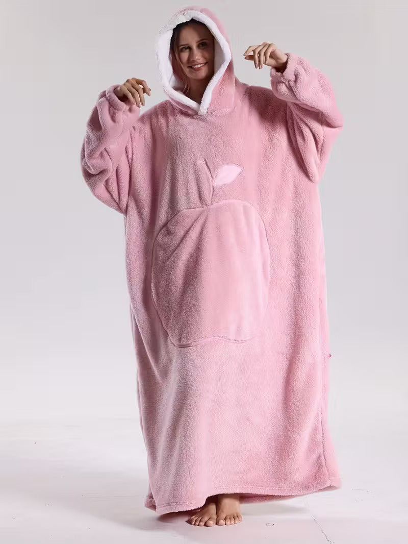 Warming Wearable Blanket Pullover – Cozy with Hood and Sleeves 5