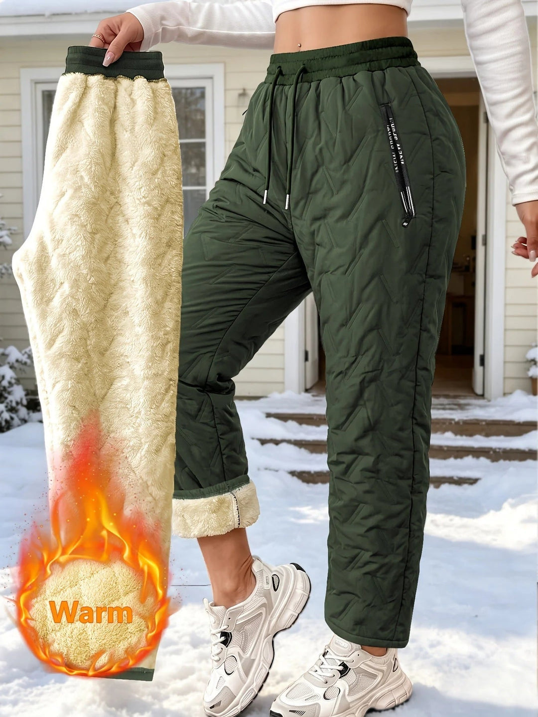 Water-repellent Thermal Pants – Warm Fleece Lining 13