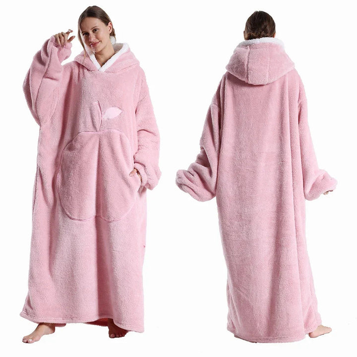 Wearable Cozy Fleece Hoodie Blanket – With Practical Hood and Kangaroo Pocket 2
