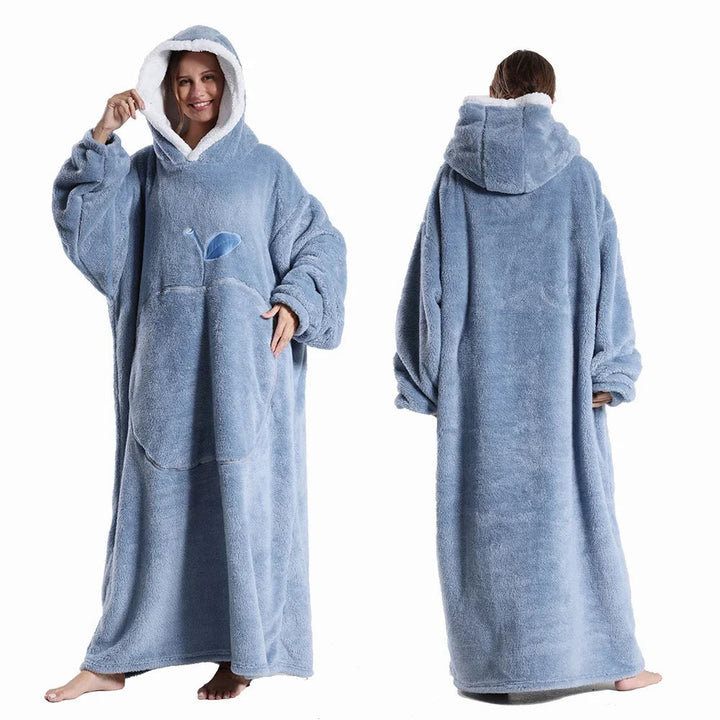 Wearable Fleece Hoodie Blanket – With Hood and Kangaroo Pocket 4