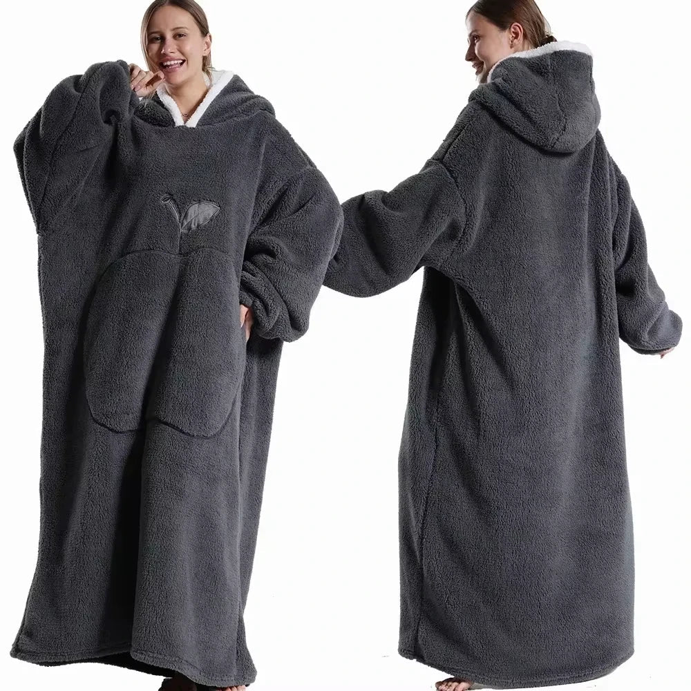 Wearable Fleece Hoodie Blanket – With Hood and Kangaroo Pocket 8