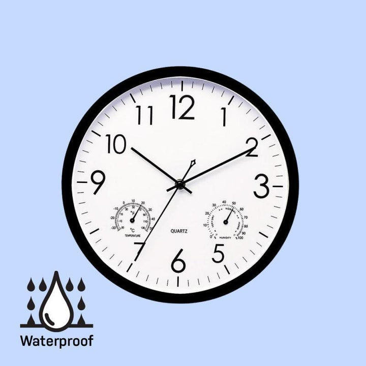 Weatherproof Garden Clock – For Outdoor Area with Temperature Display and Elegant Design 1